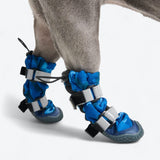 Flex Shell Wasserabweisende Hundestiefel - Blau Camo