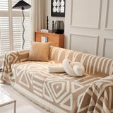 Boho Beige Couch Cover