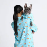 Menschenpyjamaoberteil – Frühstück – Blau