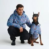 Der USA Hoodie für Menschen – Blau