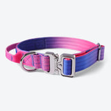 Taktisches Hundehalsband - und Leinen-Set - Rosa-Blau