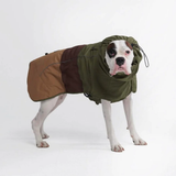 Dog Raincoat - Green Brown||size:3XL