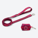 Leinen- und Kotbeutelhalter-Set - Fuchsia Camo