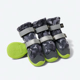 Hunde-Regenstiefel, Wasserdichte Hundeschuhe - Grau Camo