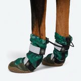 Hunde-Regenstiefel, Wasserdichte Hundeschuhe - Grün Camo