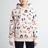 Der Frankreich Hoodie für Menschen – Beige
