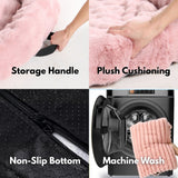 Beruhigendes Flauschiges Sofa-Schonbezug Hundebett - Rosa