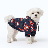 Christmas Dog Hoodie - Black Howdy Holidays||size:M