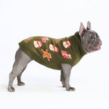 Weihnachts-Strickpullover für Hunde – Lebkuchen