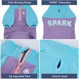 Aqua Lilac Plush Fleece Dog Sweater||size:S,M,L,XL,2XL,3XL,4XL