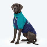 Teal Navy Plush Fleece Dog Sweater||size:4XL