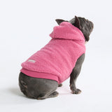 Teddy-Sherpa-Jacke - Dunkelpink