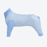 Hunde Pyjama - Blaue Streifen