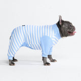 Hunde Pyjama - Blaue Streifen