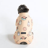 Hunde Pyjama - Kekse und Milch