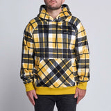 Gelb-karierter Hoodie
