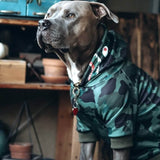 Hai-Monster Hunde Hoodie - Camo Grün