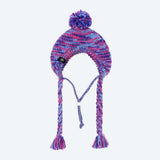 Gestrickte Hunde Pom Pom Mütze - Mehrfarbig