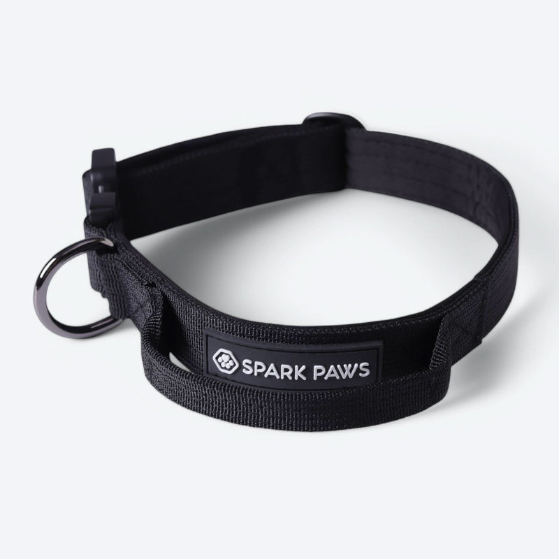 Taktisches Halsband für große Hunde - Schwarz