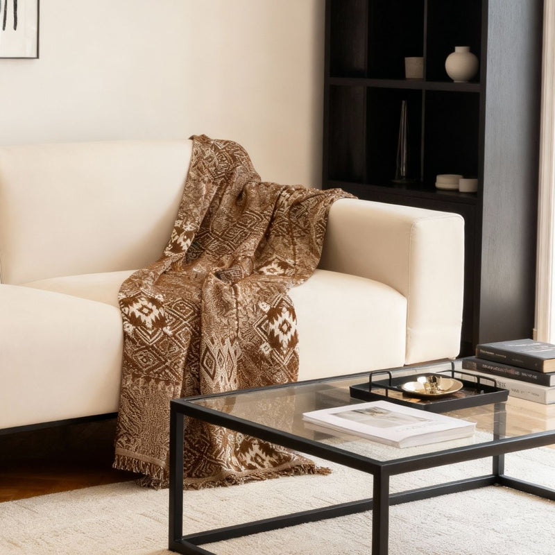 Sofabezug – Rustikal Boho Braun