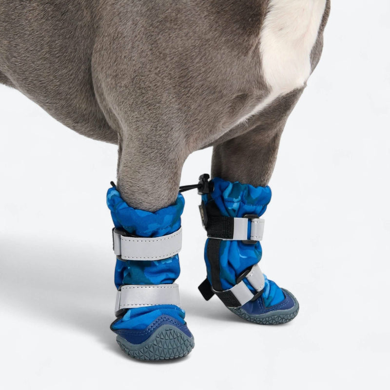 Flex Shell Wasserabweisende Hundestiefel - Blau Camo