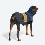 Breatheshield™ Hunderegenmantel - Blau Gold Schwarz