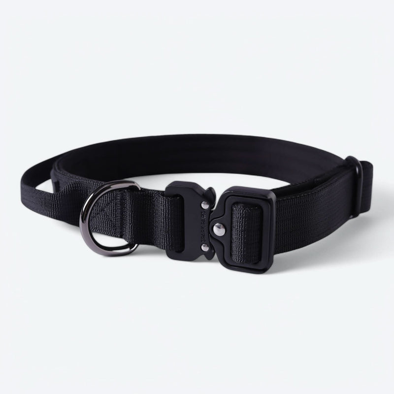 Taktisches Halsband für große Hunde - Schwarz