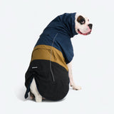 Breatheshield™ Hunderegenmantel - Blau Gold Schwarz