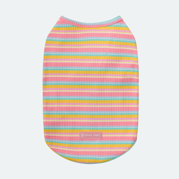 Gestreiftes Shirt - Rosa Gelb