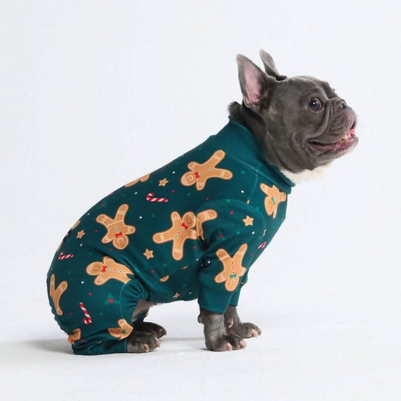 Weihnachtspyjama für Hunde - Lebkuchenmann