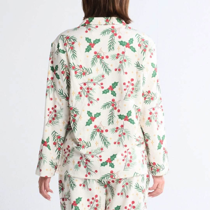 Weihnachtspyjama-Oberteil - Mistel