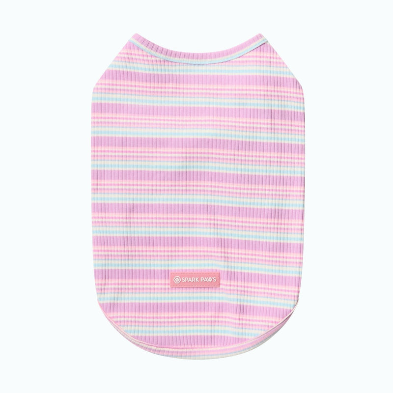 Gestreiftes Shirt - Lila Blau