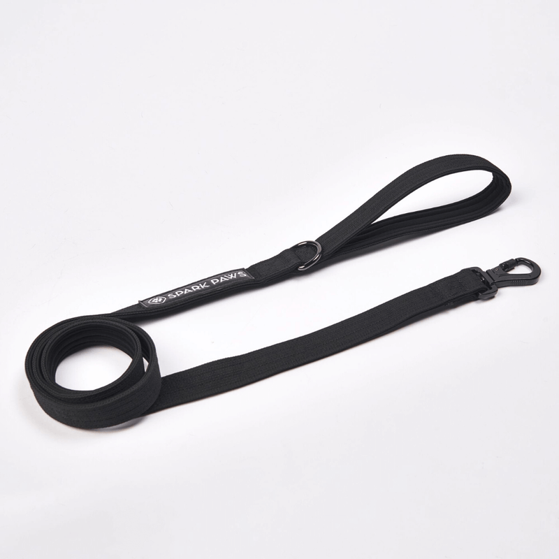 Leine und Kotbeutelhalter-Set - Schwarz