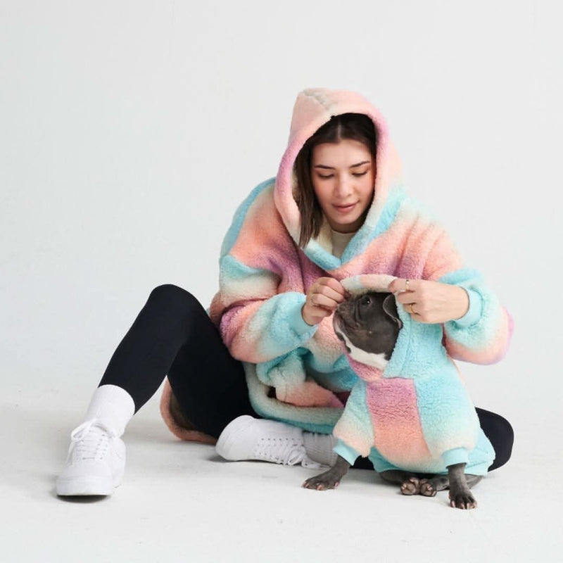 Fluffdreams™ Übergroßer menschlicher Hoodie - Pastell Zuckerguss