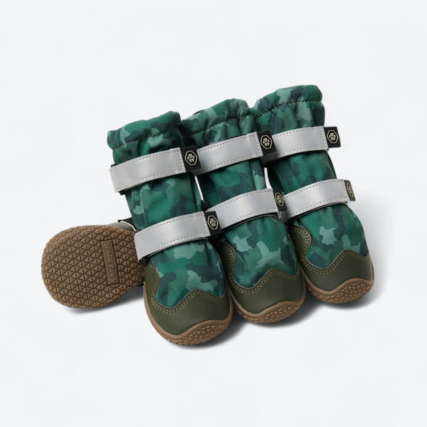 Flex Shell Wasserabweisende Hundestiefel - Grün Camo