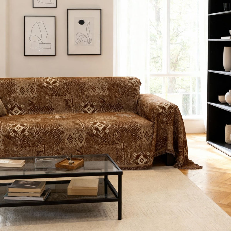 Sofabezug – Rustikal Boho Braun