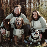 Oliv Creme Hunde Hoodie
