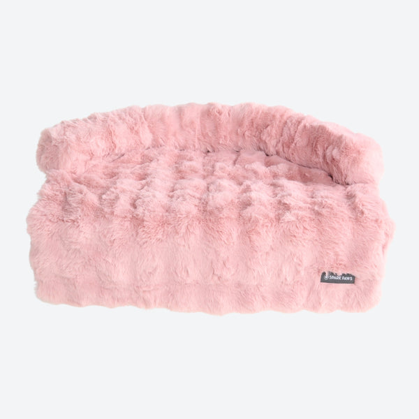 Beruhigendes Flauschiges Sofa-Schonbezug Hundebett - Rosa