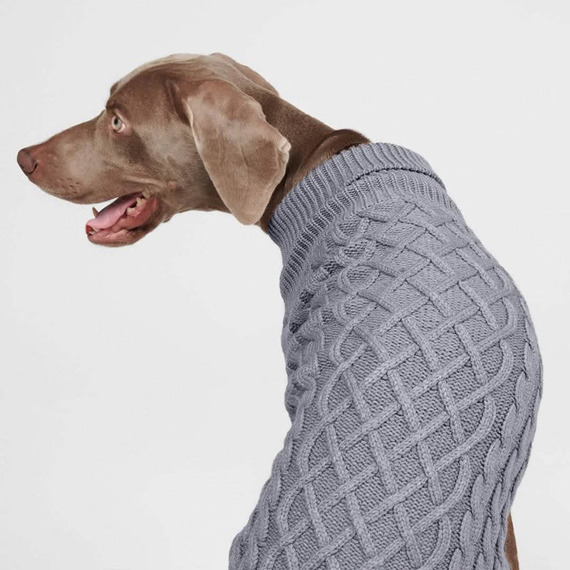 Strickpullover für Hunde - Grau