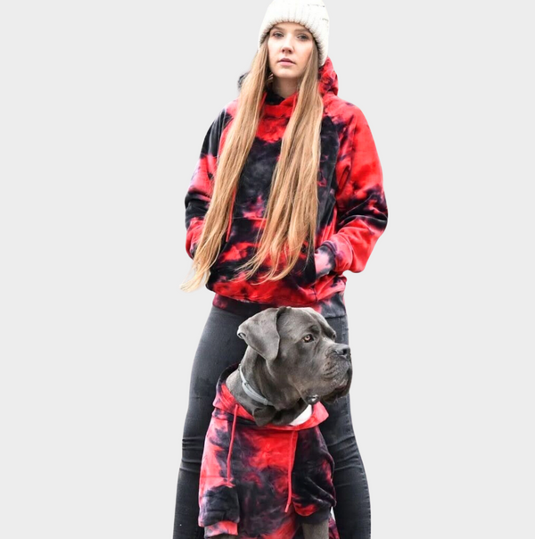 Velvet Human Kapuzenpullover - Rot & Schwarz