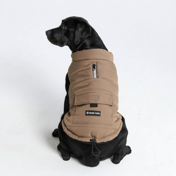 Wasserabweisende WarmShield-Jacke – Hellbraun