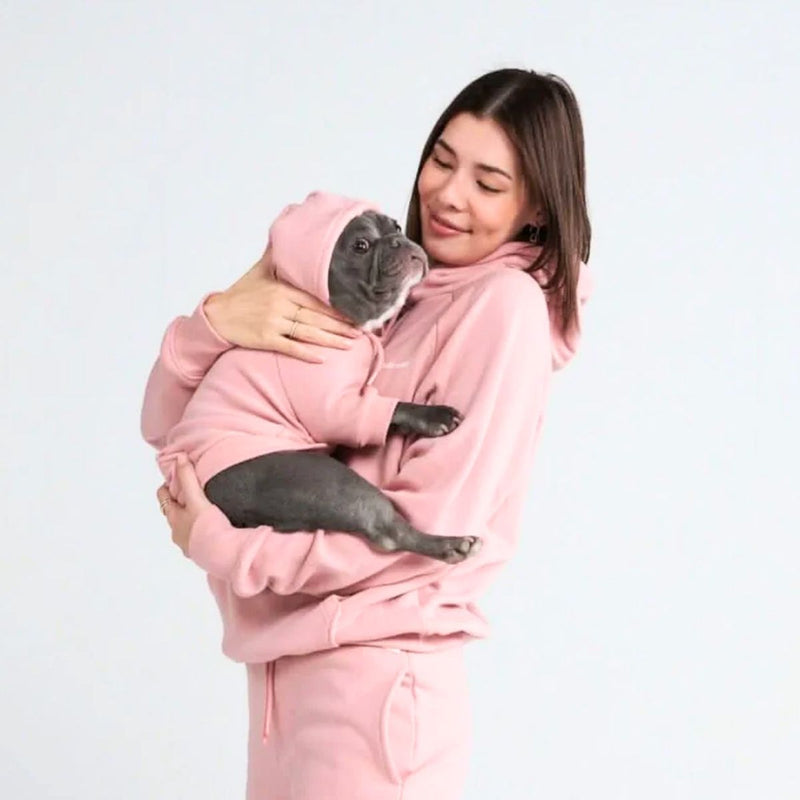 Essentielles Hunde Hoodie - Blassrosa