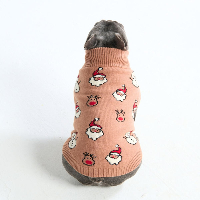 Weihnachts-Strickpullover für Hunde – Santa & Rudolph