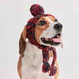 Gestrickte Hunde Pom Pom Mütze - Mehrfarbig