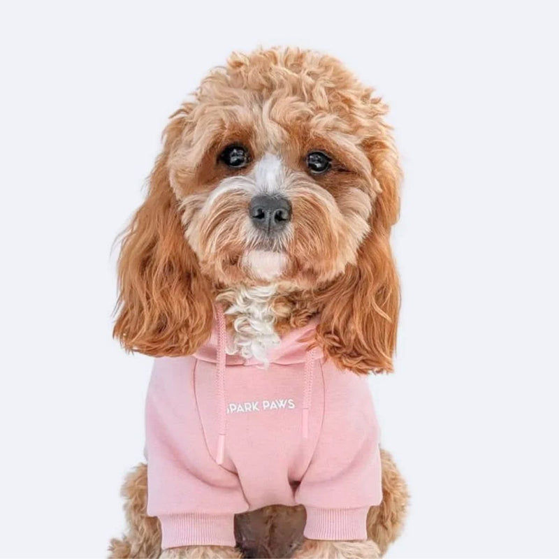 Essentielles Hunde Hoodie - Blassrosa