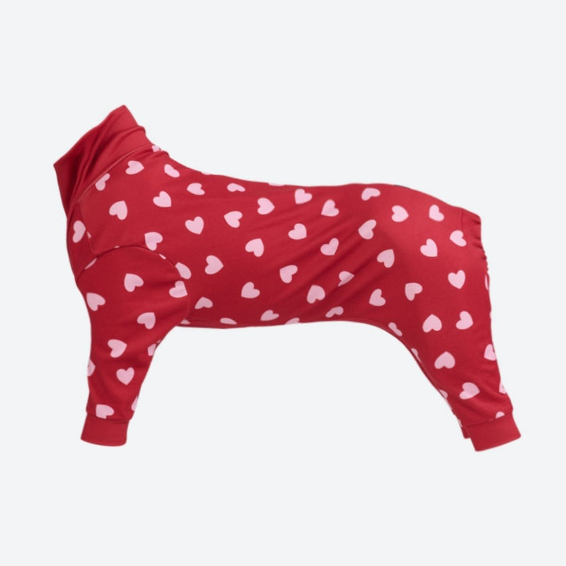 Hunde Pyjama - Rote Herzen