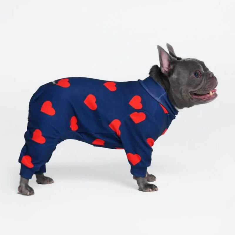 Hunde-Pyjama - Herzen