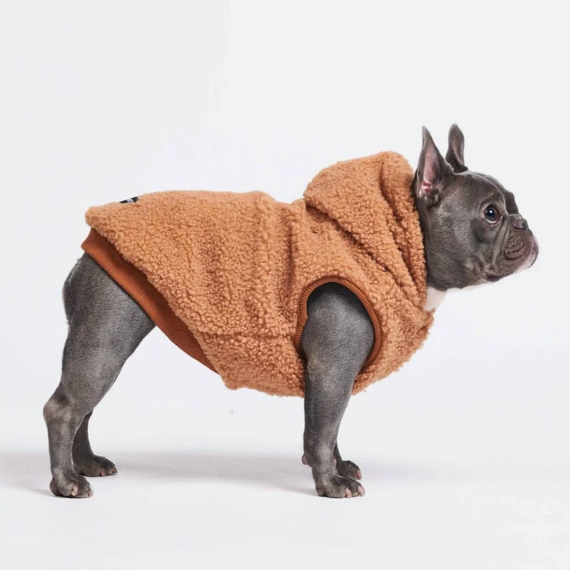 Teddy-Sherpa-Pullover - Braun