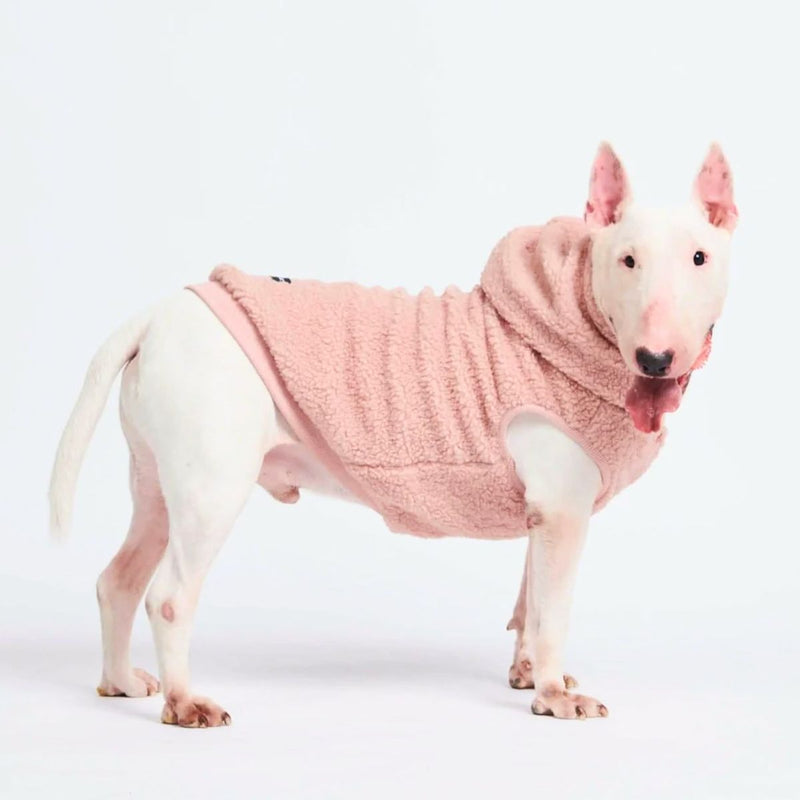 Teddy-Sherpa-Pullover - Rosa