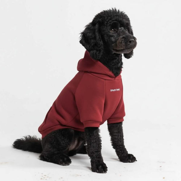 Essentielles Hunde Hoodie - Burgunder